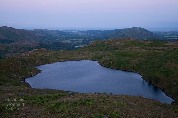 blea tarn seen from bleatarn hill during blue hour pre dawn