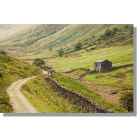 Troutbeck barn and track in Hagg Gill